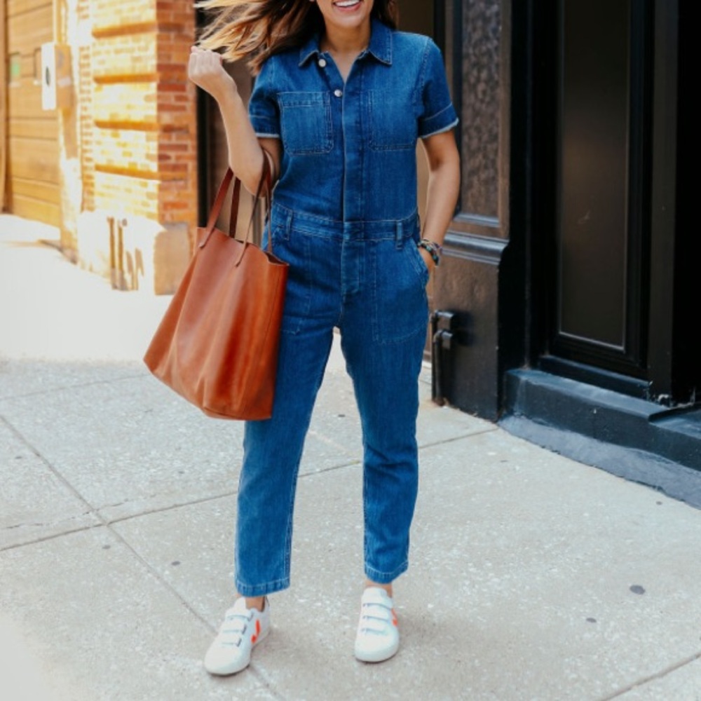 Everlane Super-Soft Summer Jean Coverall Jumpsuit Denim Size 00